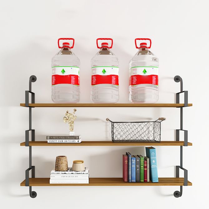 9.87"W Bookshelf Contemporary Style Wall Mounted Bookcase for Home Study Room