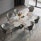 Designer Style 1/2/4/5/7 Pieces Dining Set Sintered Stone Dining Table with Leather Chairs Clearhalo 'Dining Room Sets' 'Dining Tables & Seating' 'dining_room_set' 'furn' 'furn_dining_room_set' 'Furniture' 'furniture_dining_room_set' 'Kitchen & Dining Furniture' 1200x1200_5144c360-995f-403a-97d4-be13063d8973