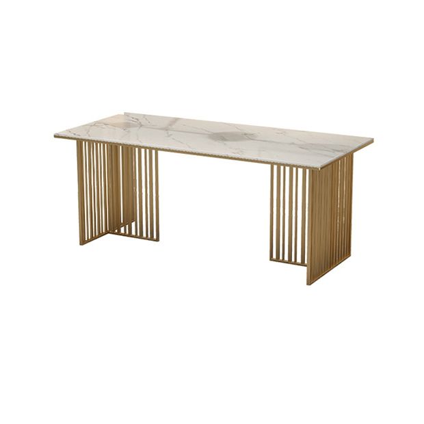 Rectangle Dining Table Traditional Luxury Dining Table with Iron Base Clearhalo 'Dining Tables & Seating' 'Dining Tables' 'dining_table' 'furn' 'furn_dining_table' 'Furniture' 'furniture_dining_table' 'Kitchen & Dining Furniture' 'kitchen' 'kitchen_dining_table' 1200x1200_5146fd1c-bb2e-4100-aa48-403d0ca937b9