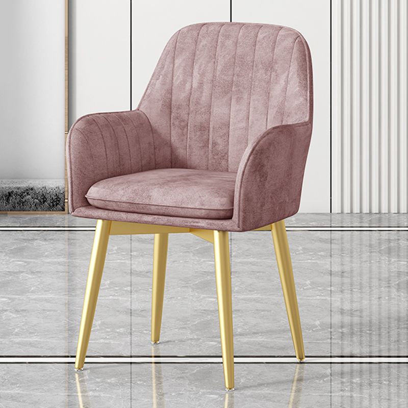 Glam -gestoffeerde tankstoel Velvet Parsons eetkamerstoel voor eetkamer