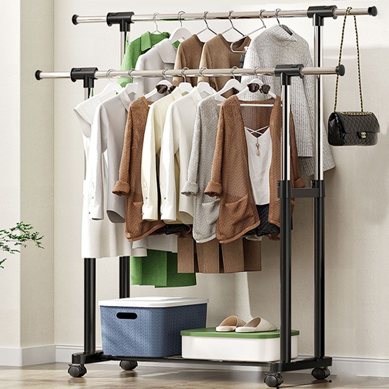 Nordic Hall Stand Stand Hooks and Castors Hall Tree Hanger Sala de dibujo