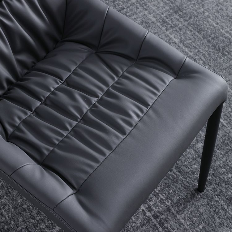 Contemporary Style Metal Dining Chair Leather Dining Armless Side Chair for Kitchen Clearhalo ' kitchen&dining_furn' 'Dining Chairs' 'Dining Tables & Seating' 'dining_chair' 'furn' 'furn_dining_chair' 'Furniture' 'furniture_dining_chair' 'Kitchen & Dining Furniture' 'kitchen' 1200x1200_514a8857-b5c6-44c3-9896-aa9ba8ff61c4