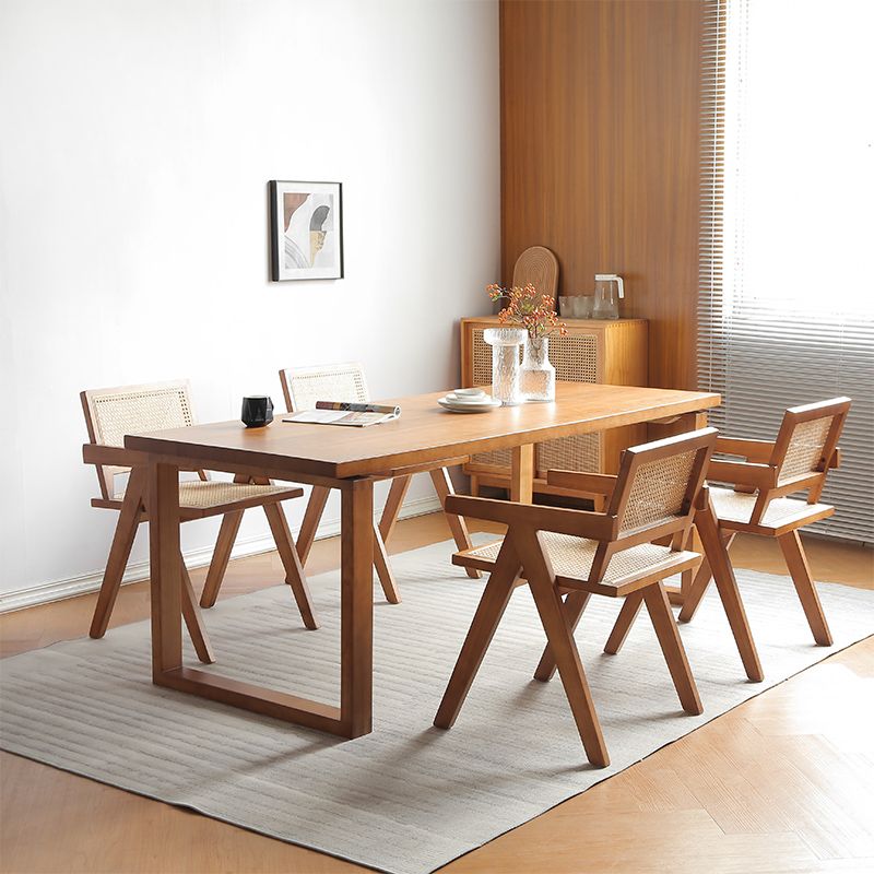 Modern Natural Dining Set 1/2/3/5 Pieces Rectangle Indoor Solid Wood Dinette Set Clearhalo 'Dining Room Sets' 'Dining Tables & Seating' 'dining_room_set' 'furn' 'furn_dining_room_set' 'Furniture' 'Kitchen & Dining Furniture' 1200x1200_514ad340-3266-453c-9dc8-2300c8df3578