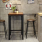 Pine Wood Bar Dining Table Industrial Bar Table with 4 Legs Base for Cafe Milk Tea Shop Clearhalo 'Bar Furniture' 'Bar Tables' 'bar_tables' 'Furniture' 'furniture_bar_tables' 'Kitchen & Dining Furniture' 1200x1200_514f47a7-da76-4428-a014-fa9599ddf261