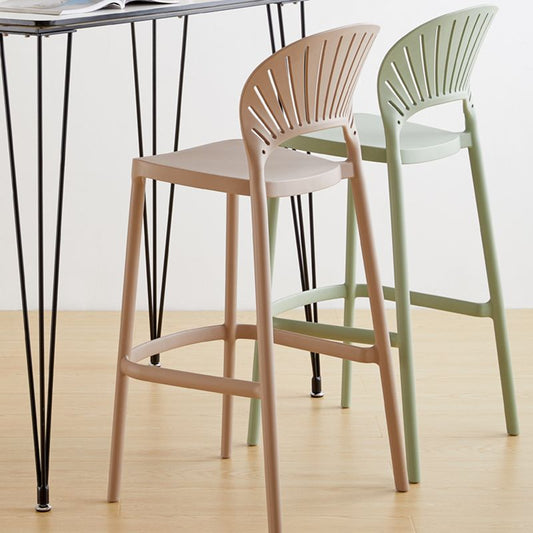 Modern Style Plastic Bar Stool with Footrest Low Back Outdoor Stackable Bar Stool Clearhalo 'Bar Furniture' 'Bar Stools' 'bar_stools' 'furn' 'furn_bar_stools' 'furniture_bar_stools' 'Kitchen & Dining Furniture' 'kitchen&dining_furn' 'kitchen' 'kitchen_furn' Furniture' 1200x1200_514fa988-c69a-4b8e-be0b-0e5cd8ea2be3