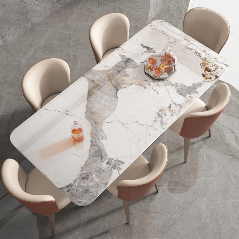 Stone Top Dining Table White Traditional Luxury Table with Pedestal Base Clearhalo 'Dining Tables & Seating' 'Dining Tables' 'dining_table' 'furn' 'furn_dining_table' 'Furniture' 'furniture_dining_table' 'Kitchen & Dining Furniture' 'kitchen' 'kitchen_dining_table' 1200x1200_5151a3e1-f6ba-48e1-8087-147e0838fc62