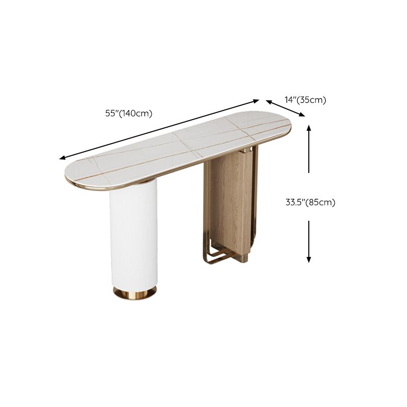 Tavolo da console ovale glam tavolo console in pietra per sala