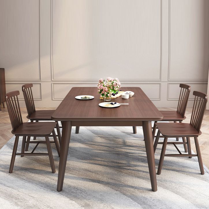 Minimalist Solid Wood Dining Set with Oak Wood Dining Table and Chairs Clearhalo 'Dining Room Sets' 'Dining Tables & Seating' 'dining_room_set' 'furn' 'furn_dining_room_set' 'Furniture' 'furniture_dining_room_set' 'Kitchen & Dining Furniture' 'kitchen&dining_furn' 'kitchen' 1200x1200_5153dbbe-9ed9-4903-8bb0-6db8f34718c3