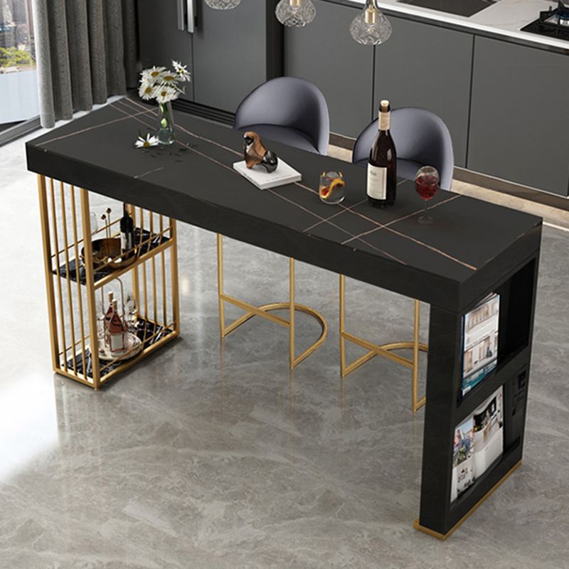 Contemporary 1/2/3 Pieces Stone Rectangular Bar Table Set for Indoor Clearhalo 'Bar Furniture' 'furn' 'furn_home_bar_bar_sets' 'Furniture' 'Home Bars & Bar Sets' 'home_bar_bar_sets' 'Kitchen & Dining Furniture' 1200x1200_5154e21b-ce2b-4cdc-a546-6b6a9bc7d4ab