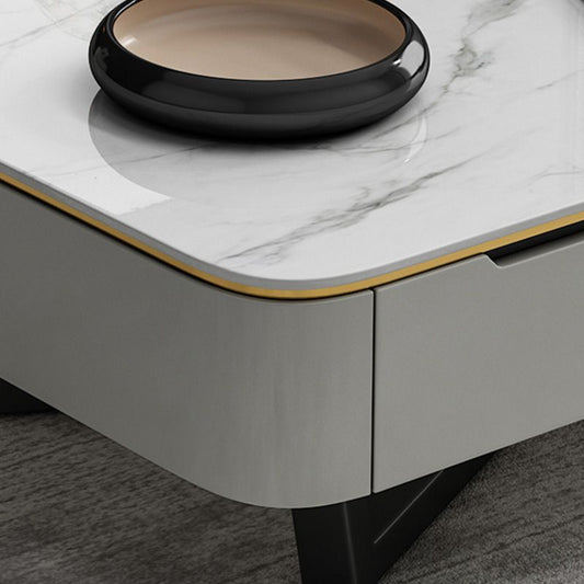 Tavolino in ardesia e tavolino in marmo Tavolino singolo moderno con 4 cassetti