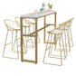 Modern Bar-height Table Solid Wood Top Bistro Pub Table with Gold Base Clearhalo 'Bar Furniture' 'Bar Tables' 'bar_tables' 'furn' 'furn_bar_tables' 'Furniture' 'Kitchen & Dining Furniture' 1200x1200_5157f7a6-8739-4e06-9b79-7b40d5399142