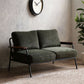 Contemporary Square Arm Loveseat with Loose Back for 2 People