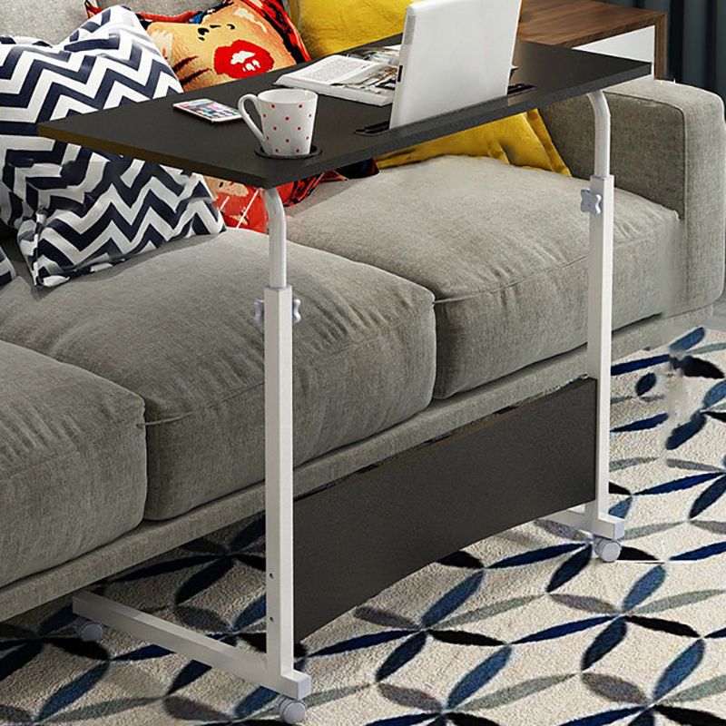 Modern Writing Desk Wooden Rectangular Standing Desk with Caster Wheel Clearhalo 'furn' 'furn_office_desk' 'Furniture' 'Office Desks' 'Office Furniture' 'office_desk' 1200x1200_515a2526-baad-4e26-980b-11398f39e129