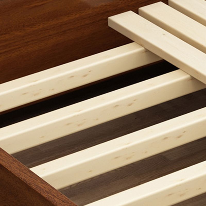 Bois massif traditionnel avec tête de lit pour panneau de panneau rectangulaire