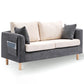 Scandinavian Pillow BackSofa Velvet Loveseat with Storage for Apartment Clearhalo 'furn' 'furn_sofas' 'Furniture' 'furniture_sofas' 'kitchen' 'kitchen_sofas' 'Living Room Furniture' 'Sofa' 'sofas' 1200x1200_515bcf58-7dd6-44ee-984c-5d9bb11aedd4