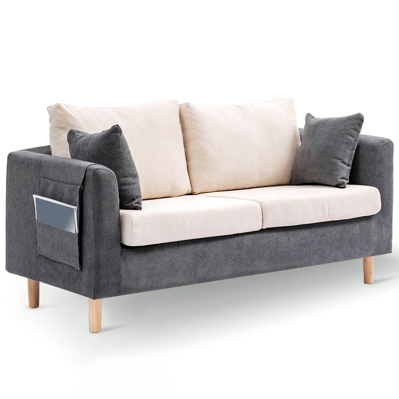 Scandinavian Pillow BackSofa Velvet Loveseat with Storage for Apartment Clearhalo 'furn' 'furn_sofas' 'Furniture' 'furniture_sofas' 'kitchen' 'kitchen_sofas' 'Living Room Furniture' 'Sofa' 'sofas' 1200x1200_515bcf58-7dd6-44ee-984c-5d9bb11aedd4