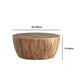 Solid Wood Drum Coffee Table Scandinavian Style Round Coffee Table