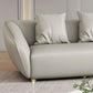 Glam Sloped Arm Sofa with Pillows Genuine Leather Sofa in Gray Clearhalo 'furn' 'furn_sectionals' 'Furniture' 'Living Room Furniture' 'Sectionals' 1200x1200_515c9cda-b947-4e2e-b19d-7e8170b21c8f