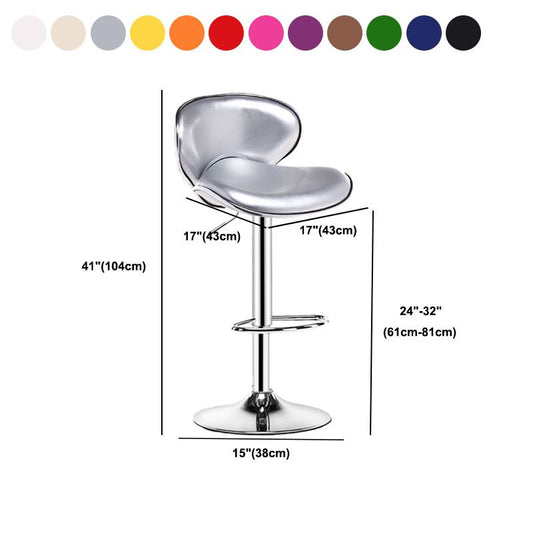Contemporary Metal Barstool PU Leather Footrest Upholstered Counter Stool Clearhalo 'Bar Furniture' 'Bar Stools' 'bar_stools' 'furn' 'furn_bar_stools' 'Furniture' 'Kitchen & Dining Furniture' 1200x1200_515ccc8c-29b3-4b02-a8d7-dd5838f709da