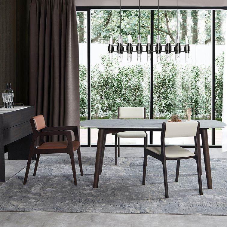 Contemporary Armless Dining Chairs Open Back Side Chair for Kitchen with Wooden Legs Clearhalo ' kitchen&dining_furn' 'Dining Chairs' 'Dining Tables & Seating' 'dining_chair' 'furn' 'furn_dining_chair' 'Furniture' 'furniture_dining_chair' 'Kitchen & Dining Furniture' 'kitchen' 1200x1200_515df9eb-b1a6-40dd-88f5-fc7cbf03510a