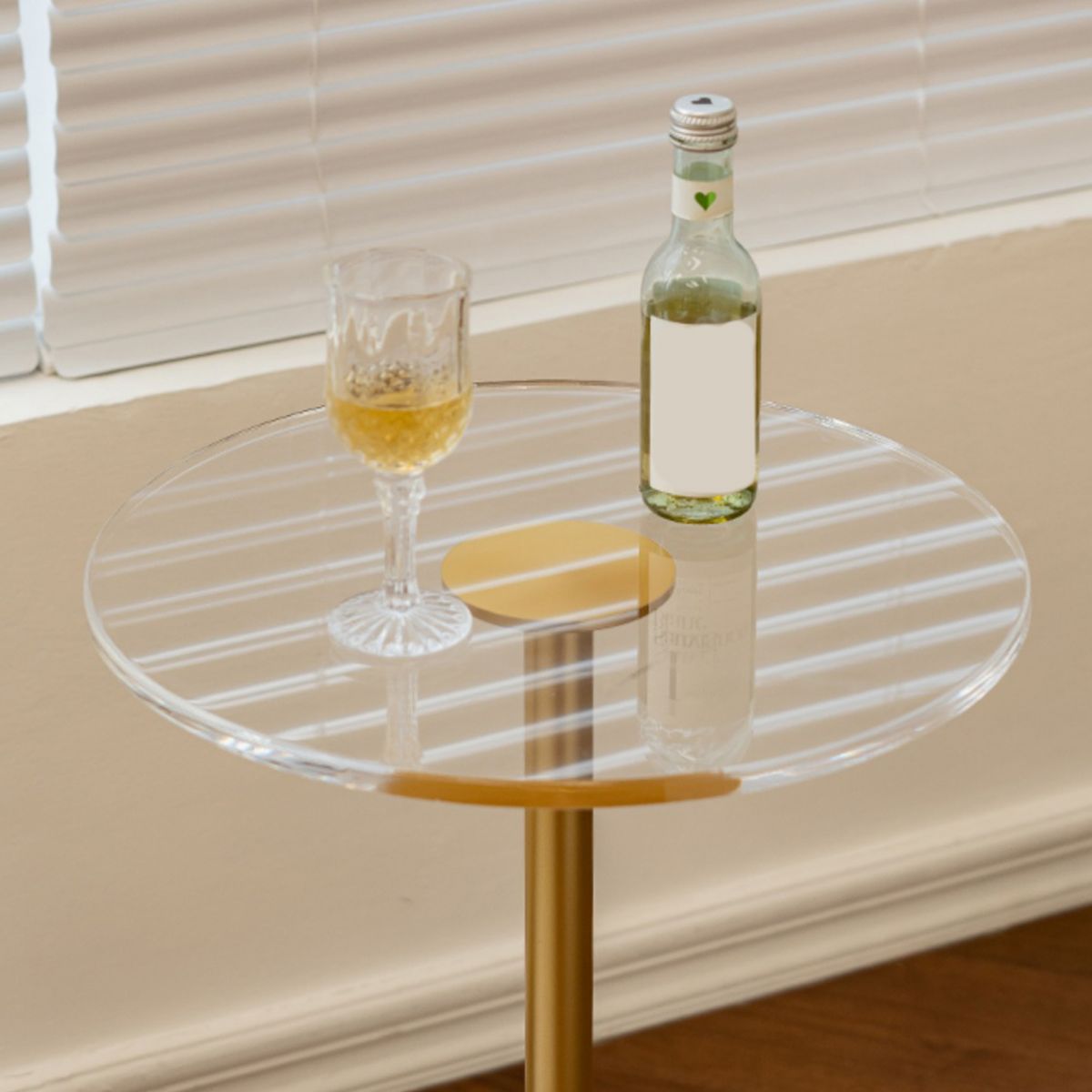 Clear Acrylic Round End Table 20" Tall Pedestal Sofa Side Accent Table Clearhalo 'Coffee & Accent Tables' 'End & Side Tables' 'end_side_tables' 'furn' 'furn_end_side_tables' 'Furniture' 'Living Room Furniture' 1200x1200_51607dbc-caa4-4b56-8549-3f353f73524b