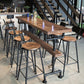Modern Style Rectangle Bar Table Solid Wood Fixed Bar Dining Table for Indoor Clearhalo 'Bar Furniture' 'Bar Tables' 'bar_tables' 'furn' 'furn_bar_tables' 'Furniture' 'Kitchen & Dining Furniture' 1200x1200_5160c2ae-2599-467d-8336-d4dc2117e3b0