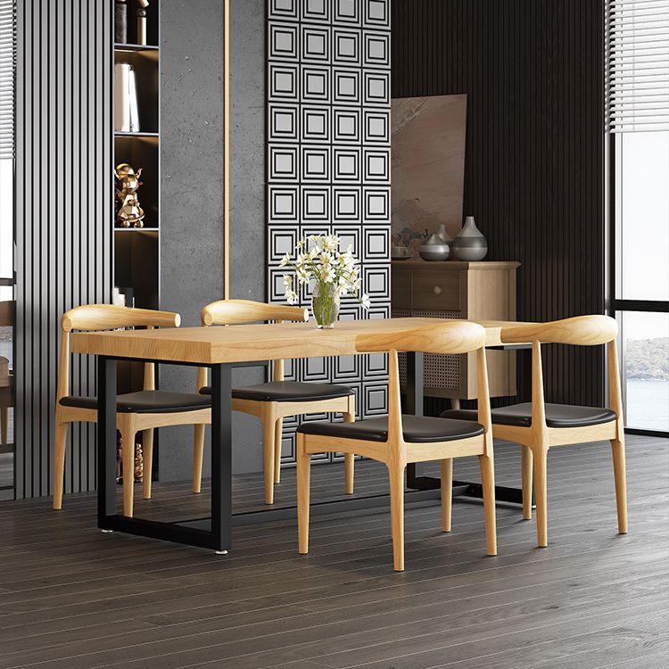 Modern Dining Set 1/2/5 Pieces Rectangle Pine Wood Dining Table for Dining Room