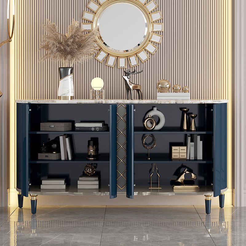 Contemporary Side Board Stone Sideboard Table with Doors for Kitchen Clearhalo 'buffet_sideboard' 'Buffets & Sideboards' 'furn' 'furn_buffet_sideboard' 'Furniture' 'Kitchen & Dining Furniture' 1200x1200_5163011a-ee89-4ea5-9ac4-3481417e2030