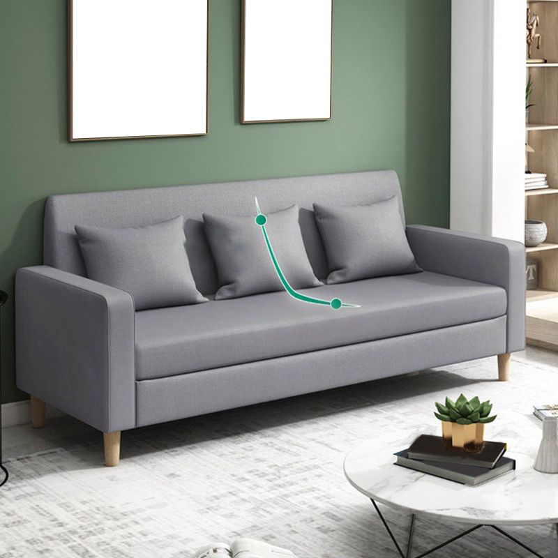 Contemporary 3-seater Sofa Square Arm Settee with Three Pillow Back Clearhalo 'furn' 'furn_sofas' 'Furniture' 'furniture_sofas' 'Living Room Furniture' 'Sofa' 'sofas' 1200x1200_516413ef-9afd-4315-afac-51cf8e038024