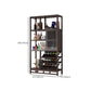 Traditional Brown Wine Rack Floor Wood Wine Bottle Rack for Living Room