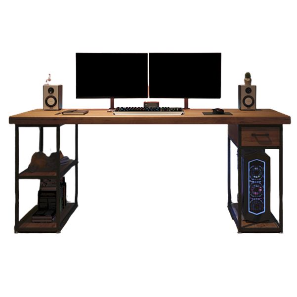 Contemporary Rectangular Computer Desk Home Solid Wood Office Desk with Legs Clearhalo 'furn' 'furn_office_desk' 'Furniture' 'Office Desks' 'Office Furniture' 'office_desk' 1200x1200_516589d4-0d37-4de6-82cb-94725cb1a0fb