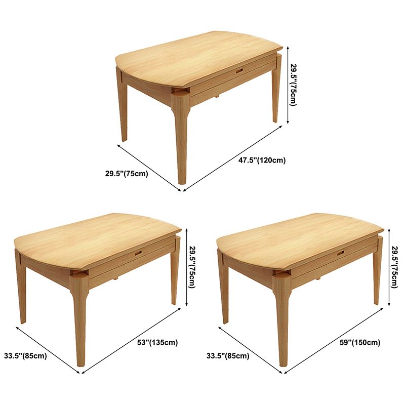 Modern Style Solid Wood Dining Table Brown Round Drop-Leaf Table with 4 Legs Clearhalo ' dining_table' 'Dining Tables & Seating' 'Dining Tables' 'furn' 'furn_dining_table' 'Furniture' 'furniture_dining_table' 'Kitchen & Dining Furniture' 'kitchen&dining_furn' 'kitchen' 'kitchen_dining_table' 1200x1200_5165cd93-a9b2-46ba-9f3e-c01360982f83