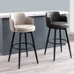 Modern Reception Armed Swivel Stool Matte Finish Leather Barstool Clearhalo 'Bar Furniture' 'Bar Stools' 'bar_stools' 'furn' 'furn_bar_stools' 'Furniture' 'furniture_bar_stools' 'Kitchen & Dining Furniture' 1200x1200_5165f1eb-1852-41d1-a1b7-5ebdebbdb3ce