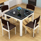 Industrial Style Square Dinner Table Glass Dining Site Table with 4 Legs Clearhalo ' dining_table' 'Dining Tables & Seating' 'Dining Tables' 'furn' 'furn_dining_table' 'Furniture' 'furniture_dining_table' 'Kitchen & Dining Furniture' 'kitchen&dining_furn' 'kitchen' 'kitchen_dining_table' 1200x1200_516a4c93-8058-451e-941c-b136c9f92a7e