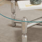 Glass Top Steel Coffee Table Round Minimalist Modern Coffee Table Clearhalo 'Coffee & Accent Tables' 'Coffee Tables' 'coffee_tables' 'furn' 'furn_coffee_tables' 'Furniture' 'Living Room Furniture' 1200x1200_516af5c5-4211-4518-ba4e-b467debe655c