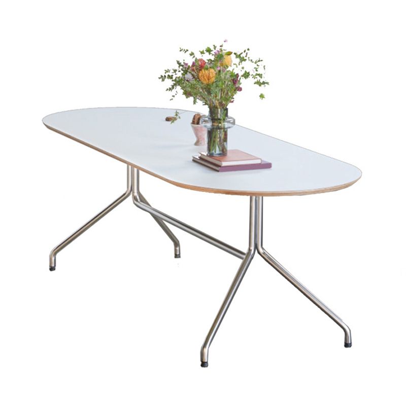 34 Inch Wide Contemporary Office Desk Oval Wooden Writing Desk Clearhalo 'furn' 'furn_office_desk' 'Furniture' 'Office Desks' 'Office Furniture' 'office_desk' 1200x1200_516de126-67d8-4710-9931-9bc4d754e080