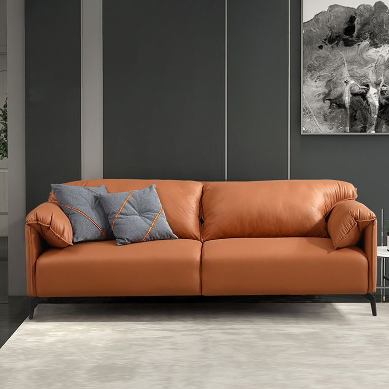 2-3 Seater 29.5"H Faux Leather Pillow Top Arm Sofa for Living Room Clearhalo 'furn' 'furn_sofas' 'Furniture' 'furniture_sofas' 'Living Room Furniture' 'Sofa' 'sofas' 1200x1200_516ea6ae-04b1-42fd-949d-1a7b87edf866