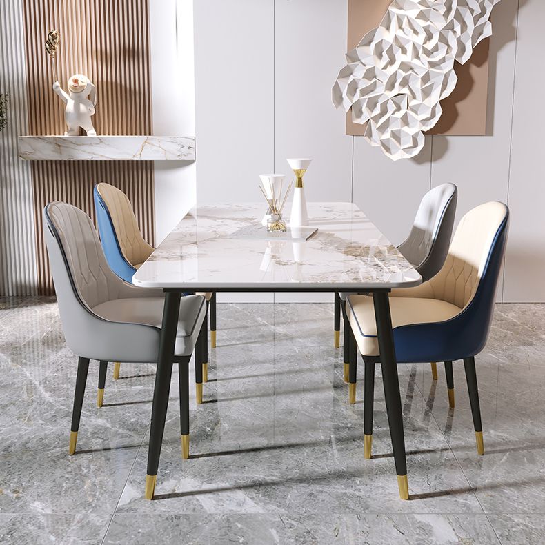 1/5/7 Pcs Metal Modern Dining Room Set with Rectangle Table Dining Set Clearhalo 'Dining Room Sets' 'Dining Tables & Seating' 'dining_room_set' 'furn' 'furn_dining_room_set' 'Furniture' 'furniture_dining_room_set' 'Kitchen & Dining Furniture' 'kitchen&dining_furn' 'kitchen' 1200x1200_5170a1d8-b596-4ec4-9809-95774920e016