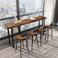Table supérieure en bois Table de pub rectangulaire de style industriel pour utilisation sur patio