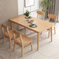 Table à manger rectangulaire en bois massif d'hévéa, pour la cuisine