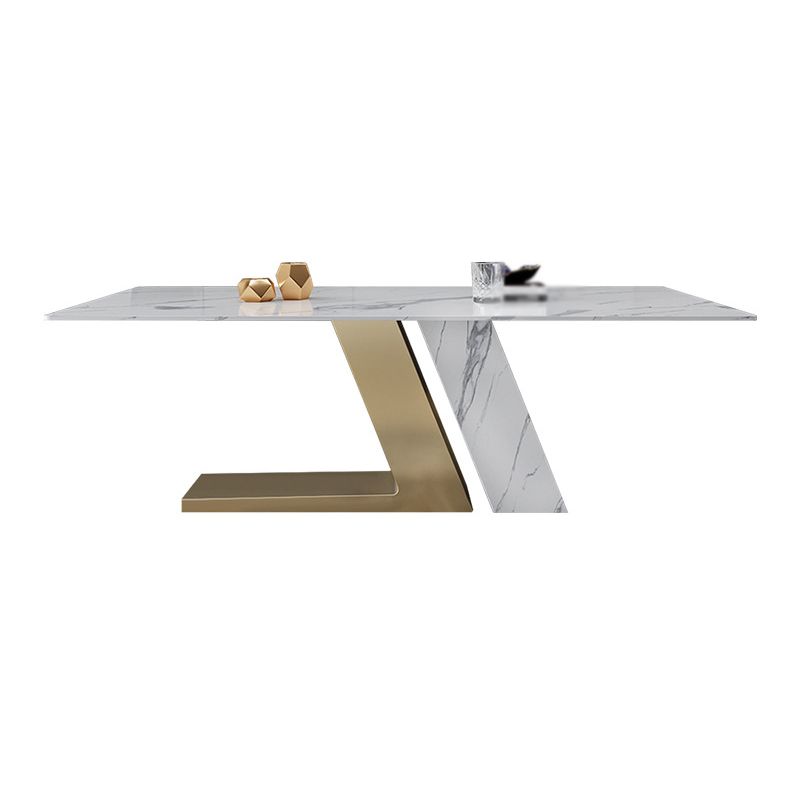 Nordic Sintered Stone Top Dining Set Rectangle 1/3/4/5/6/7 Pieces Dining Table with Chairs Clearhalo 'Dining Room Sets' 'Dining Tables & Seating' 'dining_room_set' 'furn' 'furn_dining_room_set' 'Furniture' 'furniture_dining_room_set' 'Kitchen & Dining Furniture' 1200x1200_5171fe5c-c90f-474f-a850-88a87f9592d7