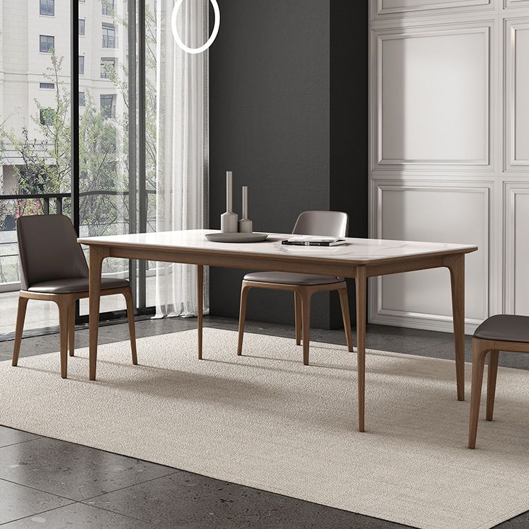 Solid Wood Mid-Century Modern Table Rectangular Sintered Stone Top Table for Dining Room Clearhalo ' dining_table' 'Dining Tables & Seating' 'Dining Tables' 'furn' 'furn_dining_table' 'Furniture' 'furniture_dining_table' 'Kitchen & Dining Furniture' 'kitchen&dining_furn' 'kitchen' 'kitchen_dining_table' 1200x1200_51723061-10ec-4178-9d02-c606ad8f5f0e