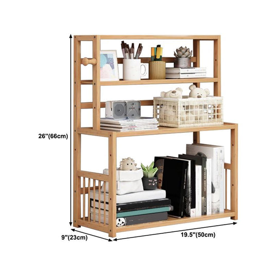 Libreria di scaffali di bambù Natural Open Back Bookcase per Study Room