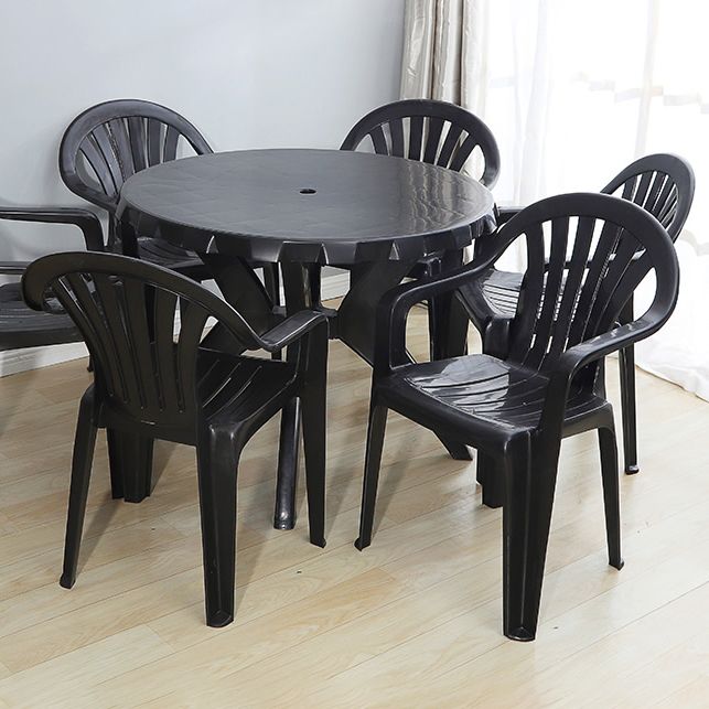 Plastic Stackable Dining Arm Chairs Modern Home Windsor Dining Armchairs Clearhalo ' kitchen&dining_furn' 'Dining Chairs' 'Dining Tables & Seating' 'dining_chair' 'furn' 'furn_dining_chair' 'Furniture' 'furniture_dining_chair' 'Kitchen & Dining Furniture' 'kitchen' 1200x1200_51730580-a123-4539-aadd-a3078b2c7141