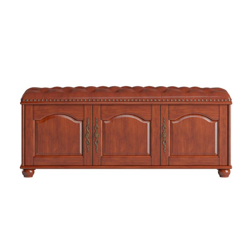 Rubberwood Seating Bench Cushioned 14" W Rectangle Shoe Storage Entryway Bench Clearhalo 'Benches' 'Chairs & Seating' 'furn' 'furn_benches' 'Furniture' 'Living Room Furniture' 1200x1200_5174c190-25af-459c-b176-812e1801d3b1
