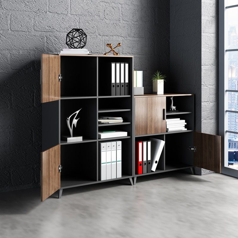 Archivo moderno medieval Babyet de madera Almacenamiento de almacenamiento lateral