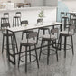 Modern 1/2/7 Pieces Bar Table Set Rectangle Stone Counter Table with Stools for Balcony Clearhalo 'Bar Furniture' 'furn' 'furn_home_bar_bar_sets' 'Furniture' 'Home Bars & Bar Sets' 'home_bar_bar_sets' 'Kitchen & Dining Furniture' 1200x1200_51773bbf-bee3-4537-8a66-6fea0c3ac7b6