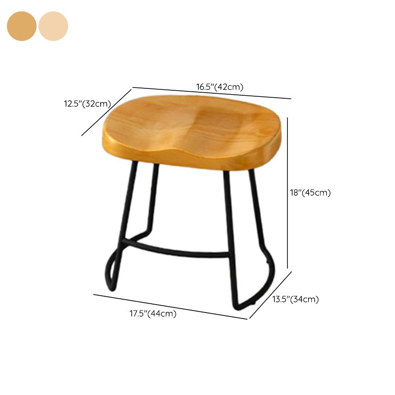 Modern Armless Backless Counter Stool Pine Wood Bar Stool with Pedal for Cafe Clearhalo 'Bar Furniture' 'Bar Stools' 'bar_stools' 'furn' 'furn_bar_stools' 'Furniture' 'Kitchen & Dining Furniture' 1200x1200_5177a8c9-5e18-428a-b482-0439b830b6c8