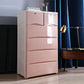 Plastic Polished Finish Storage Cabinet Contemporary Cabinet with Drawers
