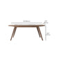 Table de salle à manger rectangulaire en pierre, mobilier de style moderne, blanc